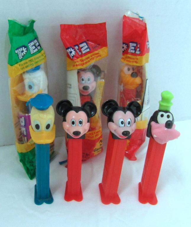 7 MICKEY MOUSE AND FRIENDS PEZ: FROM THE 1990'S SOME UNOPENED