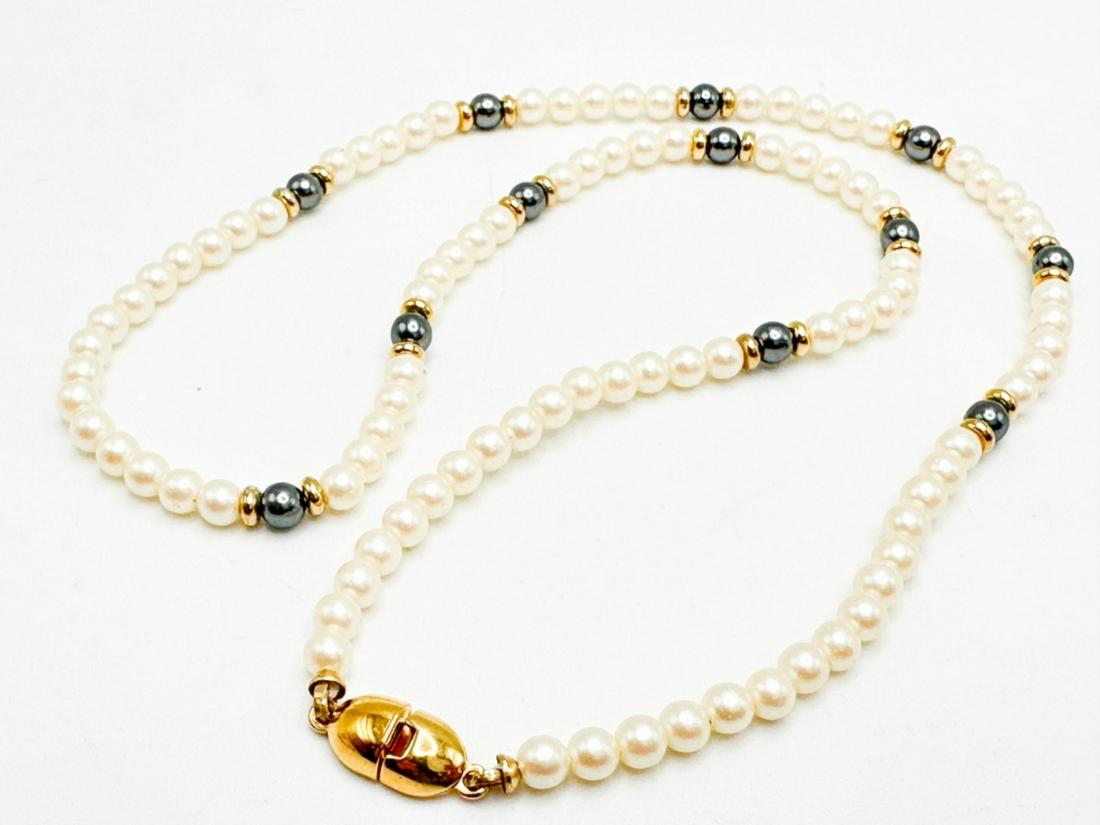 MONET FAUX PEARL: MONET FAUX MULTI COLOR PEARL NECKLACE