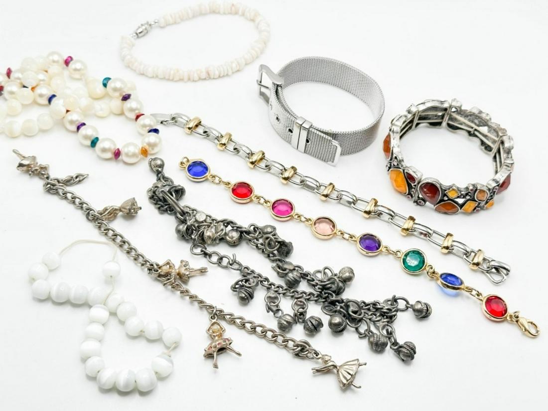 BRACELETS COLLECTION: BRACELETS COLLECTION WITH COLOR STONES AND MORE