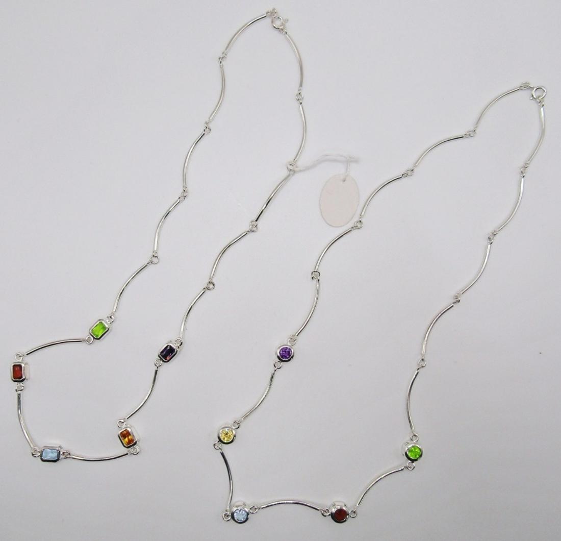 2-NEW! 16 IN STERLING NECKLACES WITH MULTI (1 of 3)