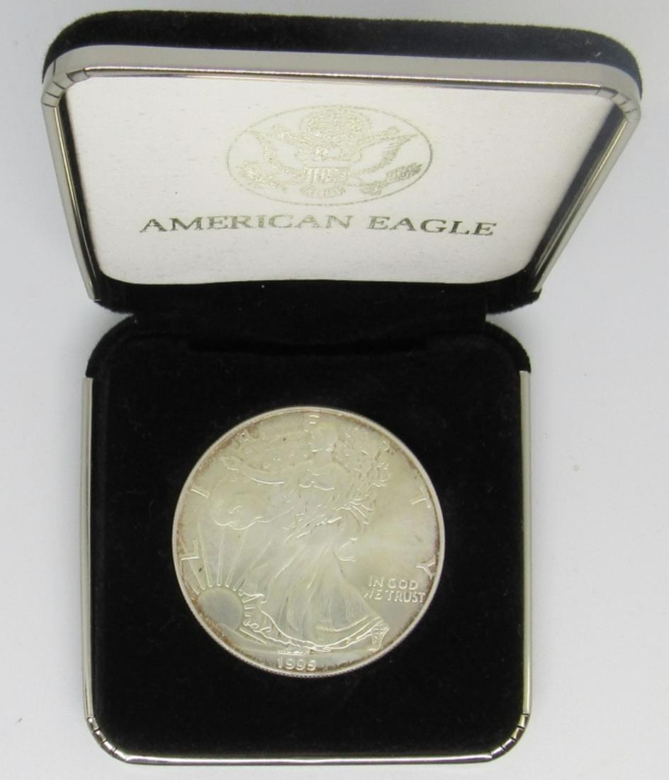 1995 UNC AMERICAN SILVER EAGLE TONING (1 of 3)