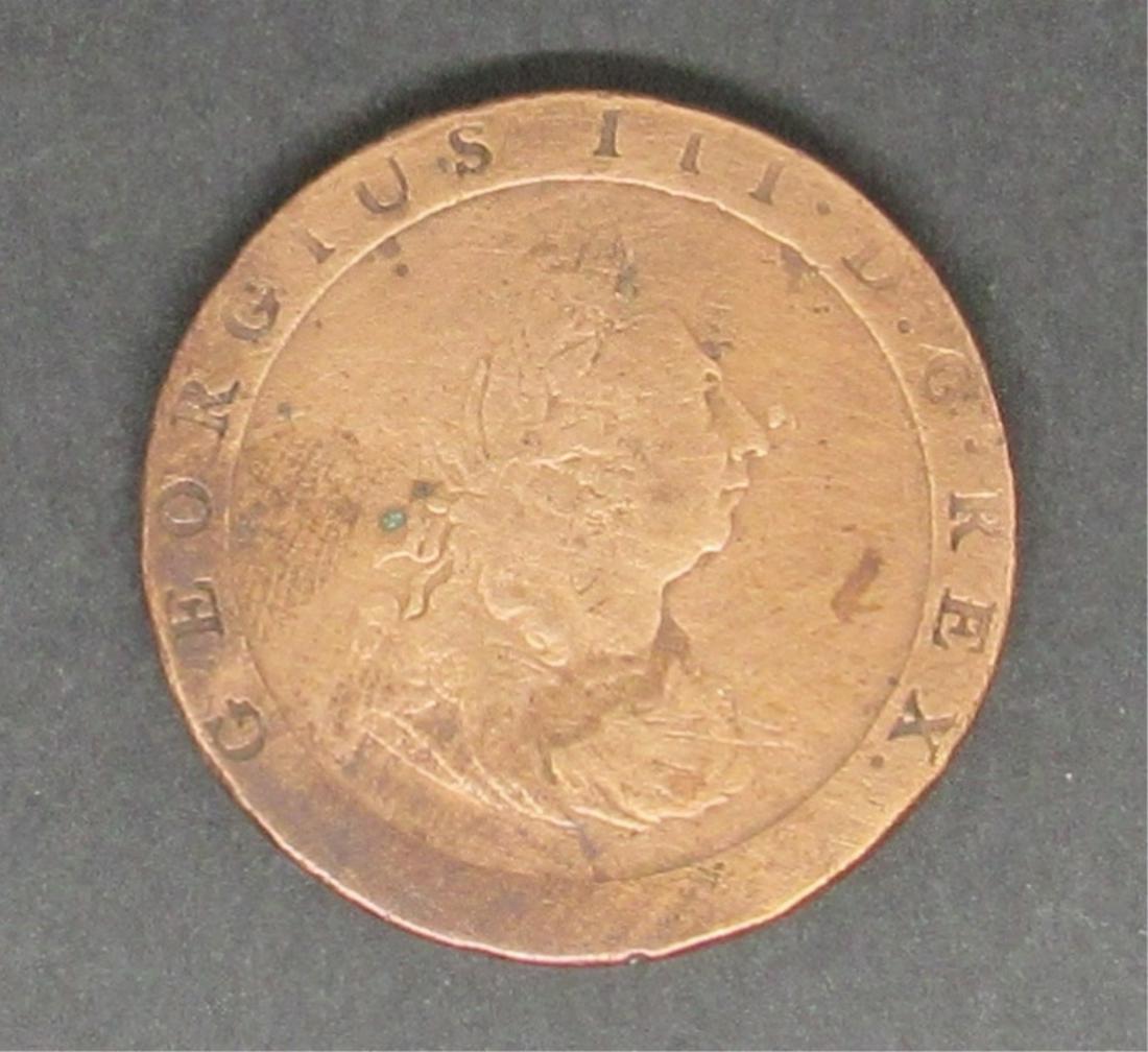 1797 GREAT BRITAIN GEORGE III 2 PENCE (1 of 2)