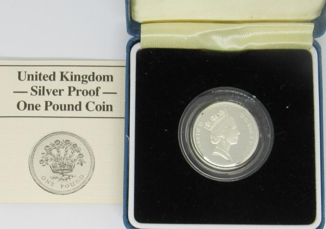 1986 Royal Mint Ireland Flax Plant £1 (1 of 2)