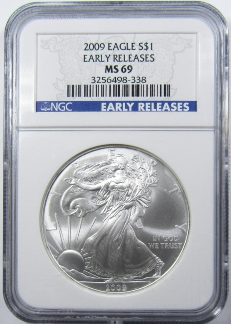 2009 AMERICAN SILVER EAGLE NGC MS-69 (1 of 4)