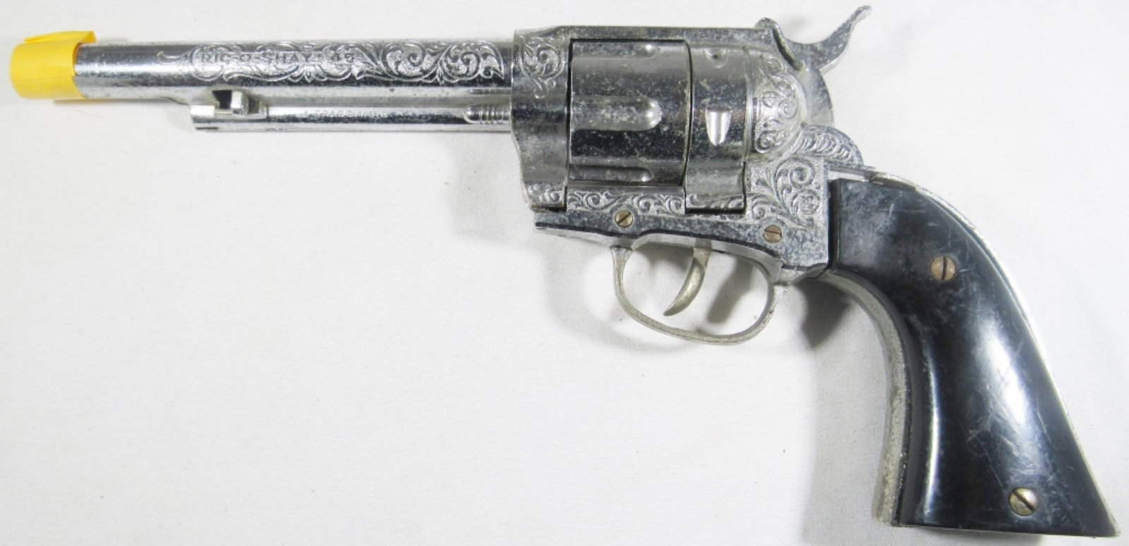 1950s HUBLEY COLT 45 " RIC-O-SHAY ": Toy Cowboy CAP GUN Works - may need some repair has spring noise when used