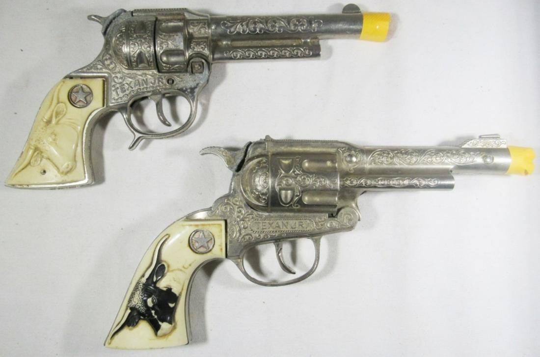 (2) HUBLEY CAP GUNS - TEXAN JR: BOTH NEED LIGHT REPAIR / WORK