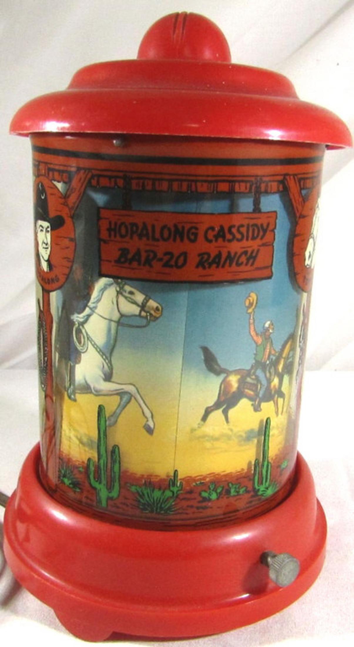 1949 Hopalong Cassidy Motion Lamp: Bar 20 Ranch RARE - Light Works