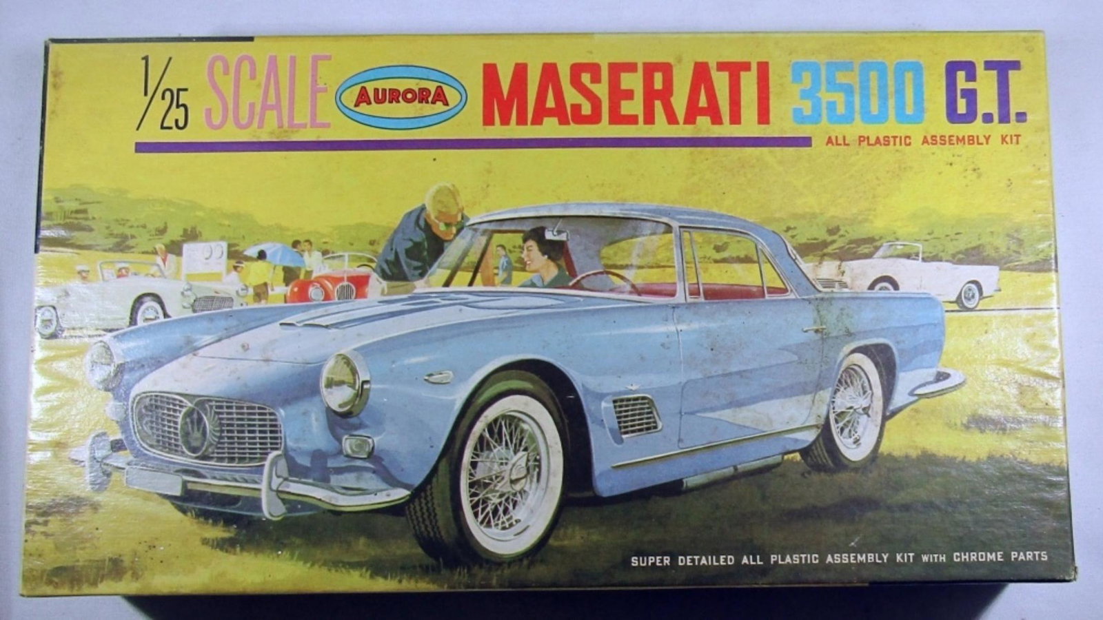 AURORA MASERATI 3500 G.T. MODEL KIT: 1/25 SCALE - LOOKS TO BE COMPLETE BUT UNVERIFIED