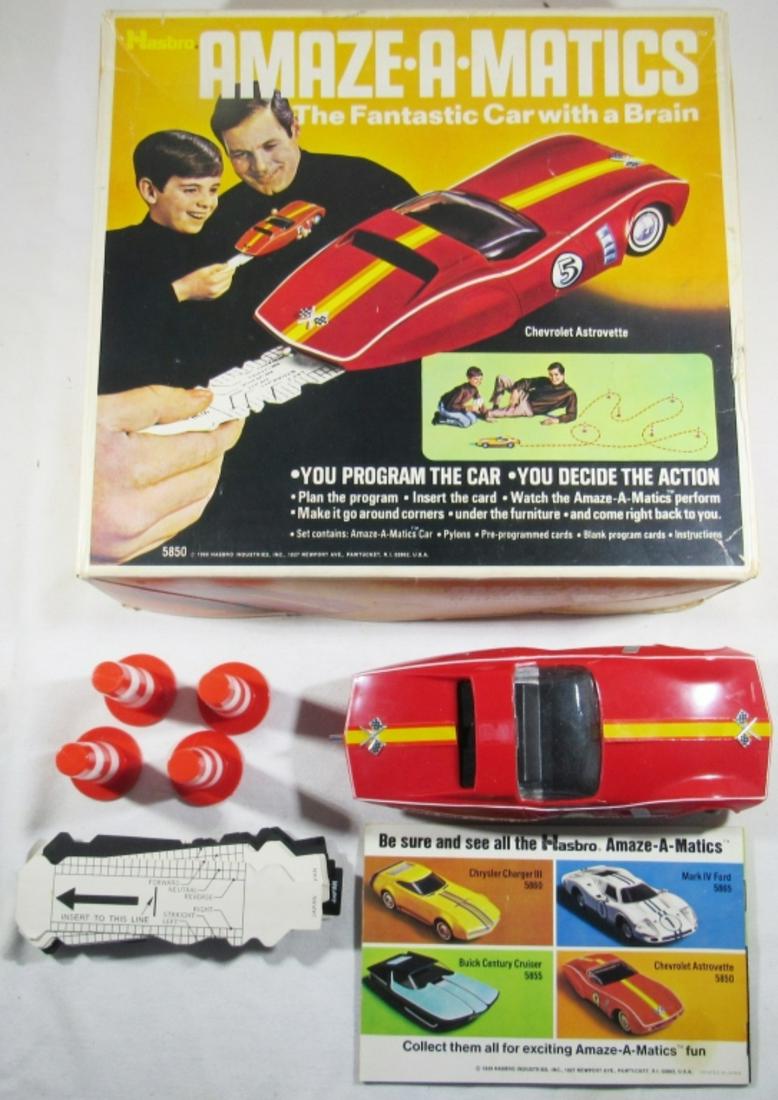 1969 Hasbro AMAZE-A-MATICS: Chevrolet Astrovette Programmable Toy Car in Original Box - Very nice condition - Working condition