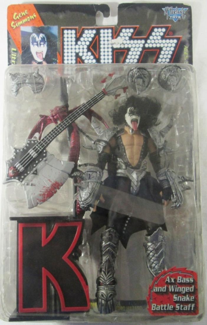 1997 KISS GENE SIMMONS ACTION FIGURE: NEW IN BOX BUT BOX IS STARTING TO FALL APART. MCFARLANE TOYS