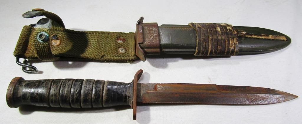 WWII Military US M-3 Utica Fixed Blade Bayonet (1 of 10)