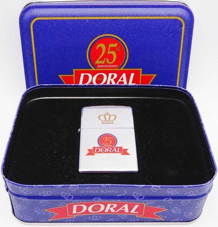 Zippo 1995 Polished Chrome Lighter Doral 25th (1 of 4)