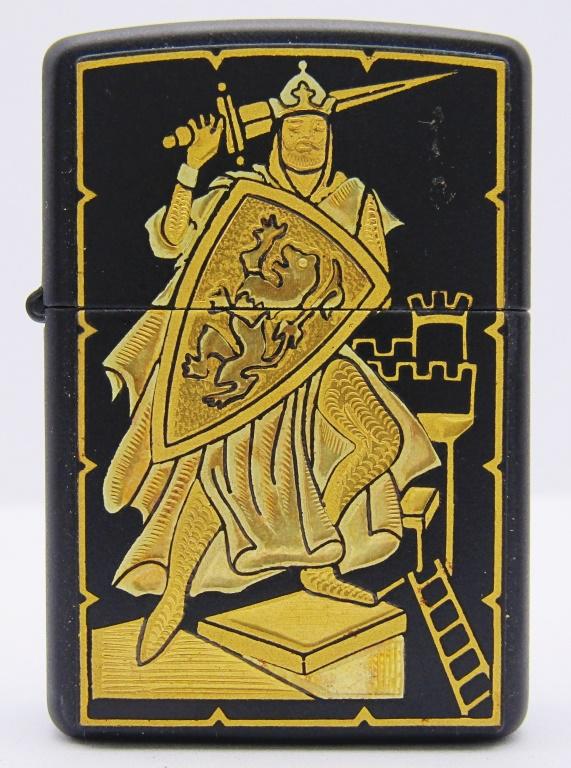 Zippo Medieval Knight Black Matte Lighter - NEW: New In Box! Unfired!