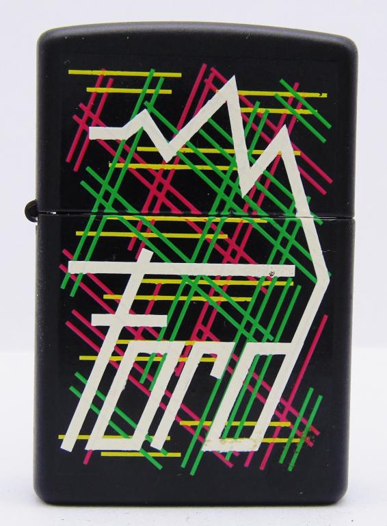 1999 Zippo Lighter Ford Neon Lines Matte Black (1 of 4)