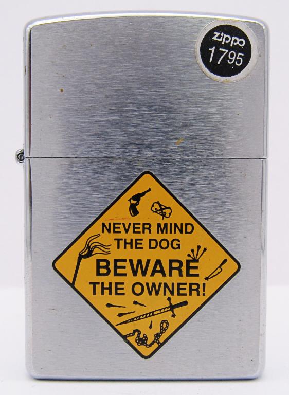 1999 Zippo Lighter Beware of Owner; NEW In Tin!: Sealed and Unfired!