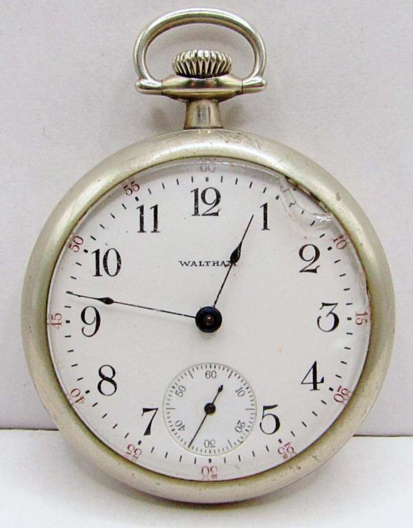 1915 WALTHAM 18 size POCKET WATCH - RUNS! (1 of 4)