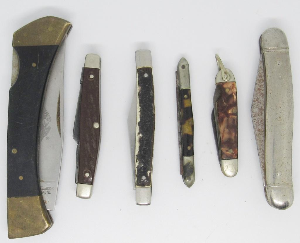 (6) VARIOUS VINTAGE POCKET KNIVES (1 of 4)