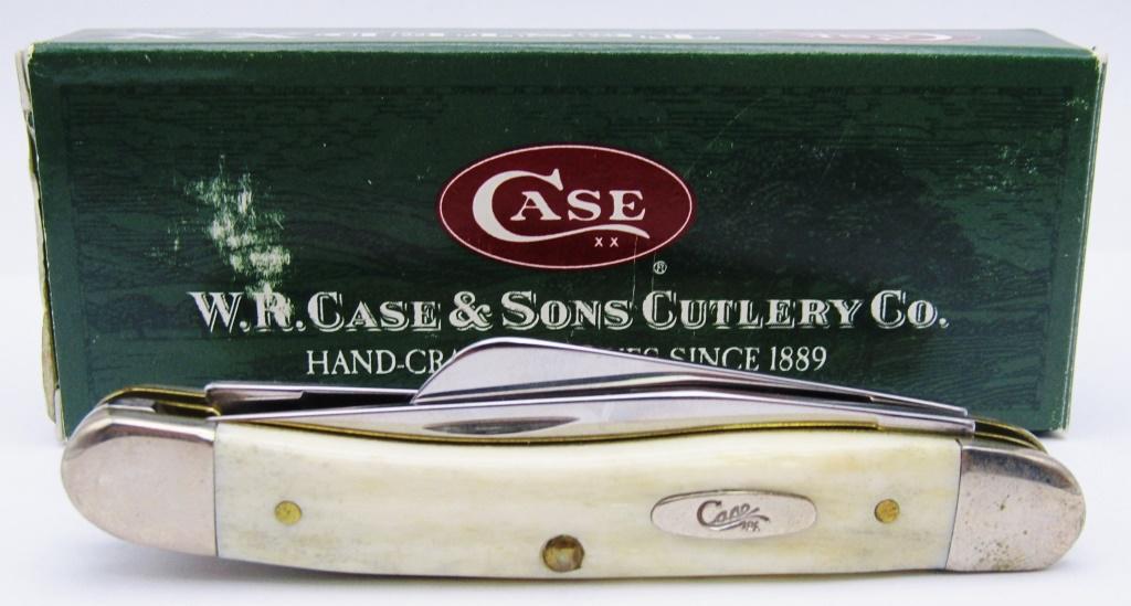 Case XX 6318 Stockman SS Genuine Natural Stag: Bone, 3 Blade Knife USA; NEW & UNUSED in Box!