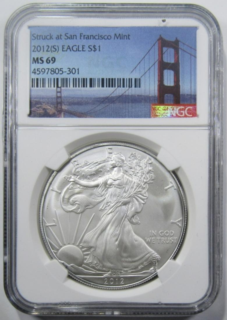 2012-(S) AMERICAN SILVER EAGLE NGC MS-69 (1 of 4)