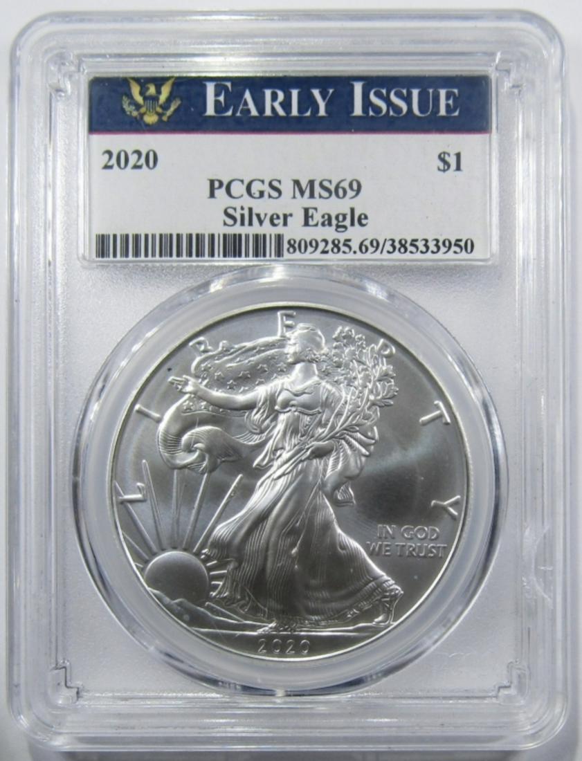 2020 AMERICAN SILVER EAGLE PCGS MS-69 (1 of 4)