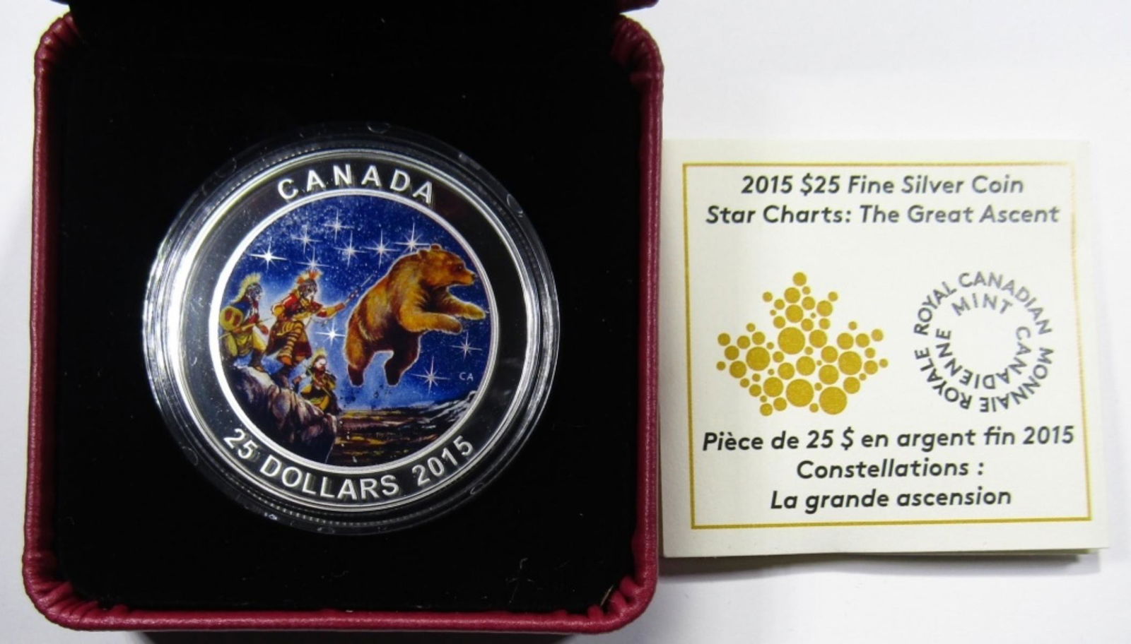 2015 CANADA $25 SILVER STAR CHARTS COIN (1 of 4)