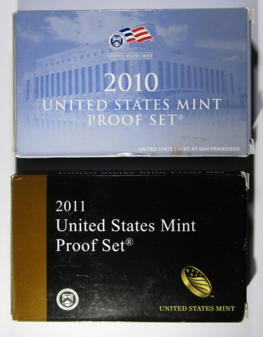 2010 & 2011 PROOF SETS IN BOX W/ COA (1 of 2)