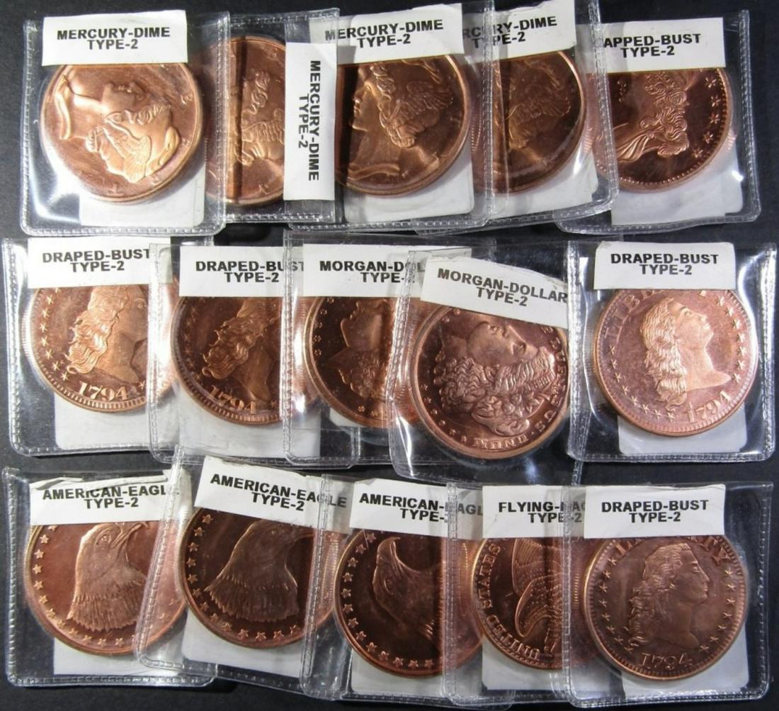 (15) 1oz .999 COPPER ROUNDS (1 of 2)