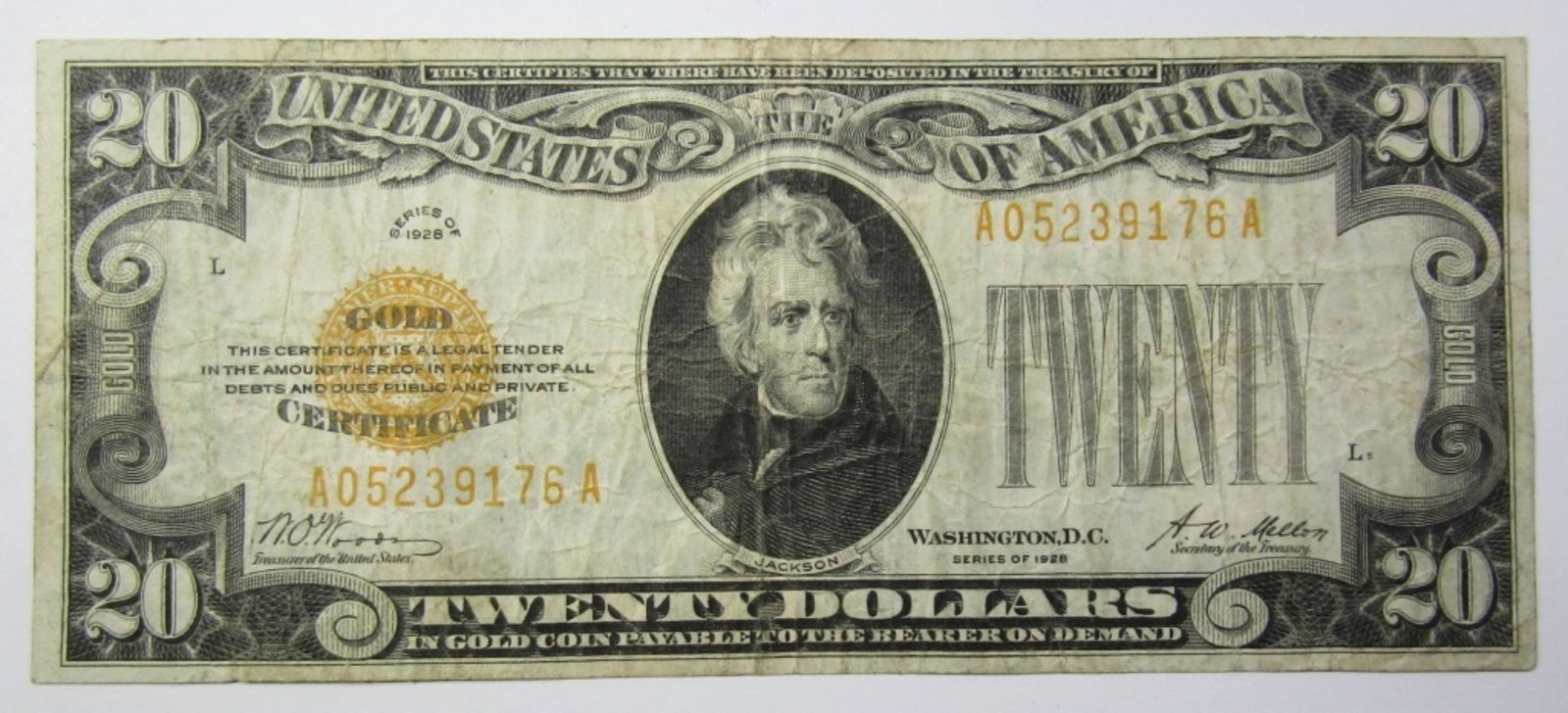 1928 $20 GOLD CERTIFICATE: ONE STOP SHOP FOR ANTIQUES, COLLECTIBLES, AND COINS