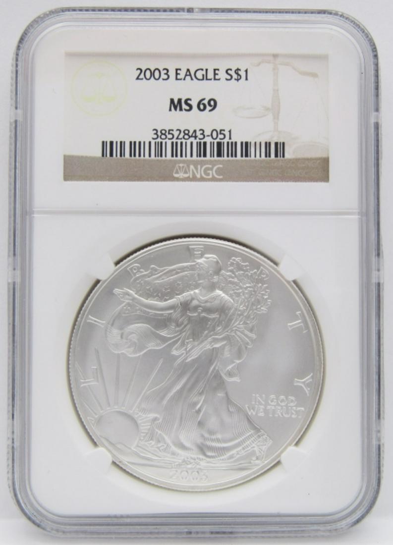 2003 AMERICAN SILVER EAGLE NGC MS-69 (1 of 4)