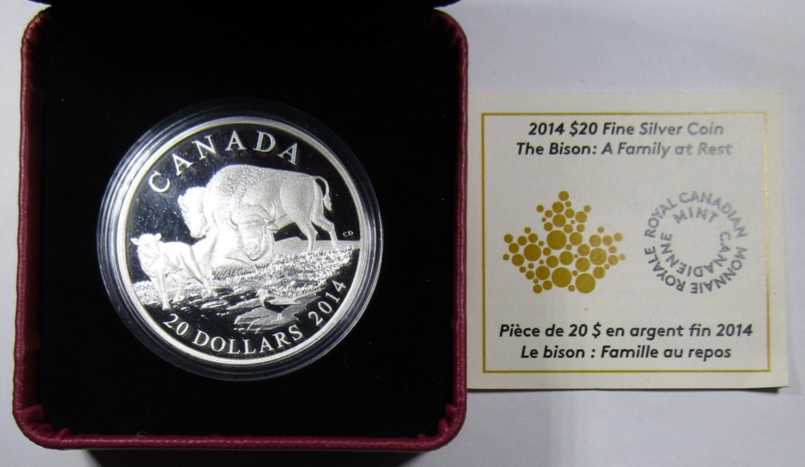 2014 CANADA $20 BISON .999 SILVER COIN (1 of 4)