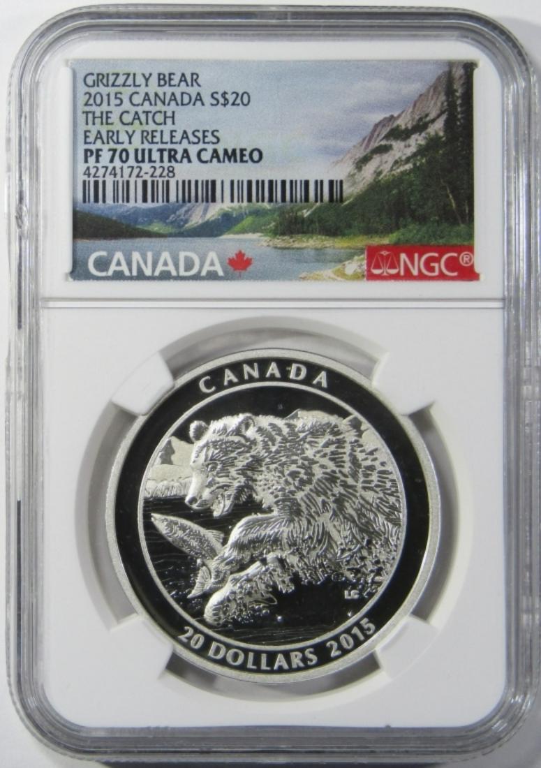 2015 CANADA $20 GRIZZLY BEAR NGC PF70 UC (1 of 4)