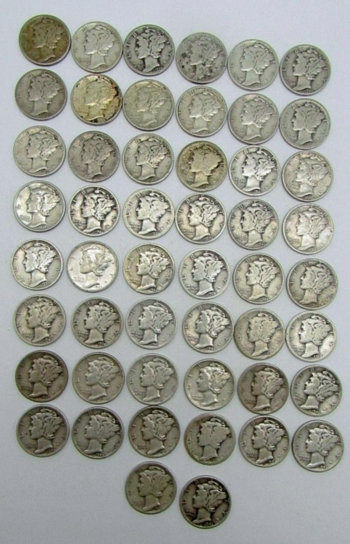 (50) MIXED DATE MERCURY SILVER DIMES (1 of 2)