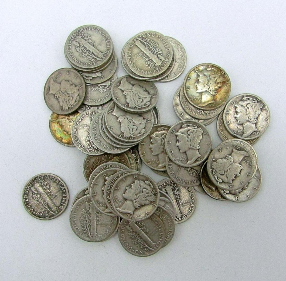 (50) MIXED DATE MERCURY SILVER DIMES (1 of 2)