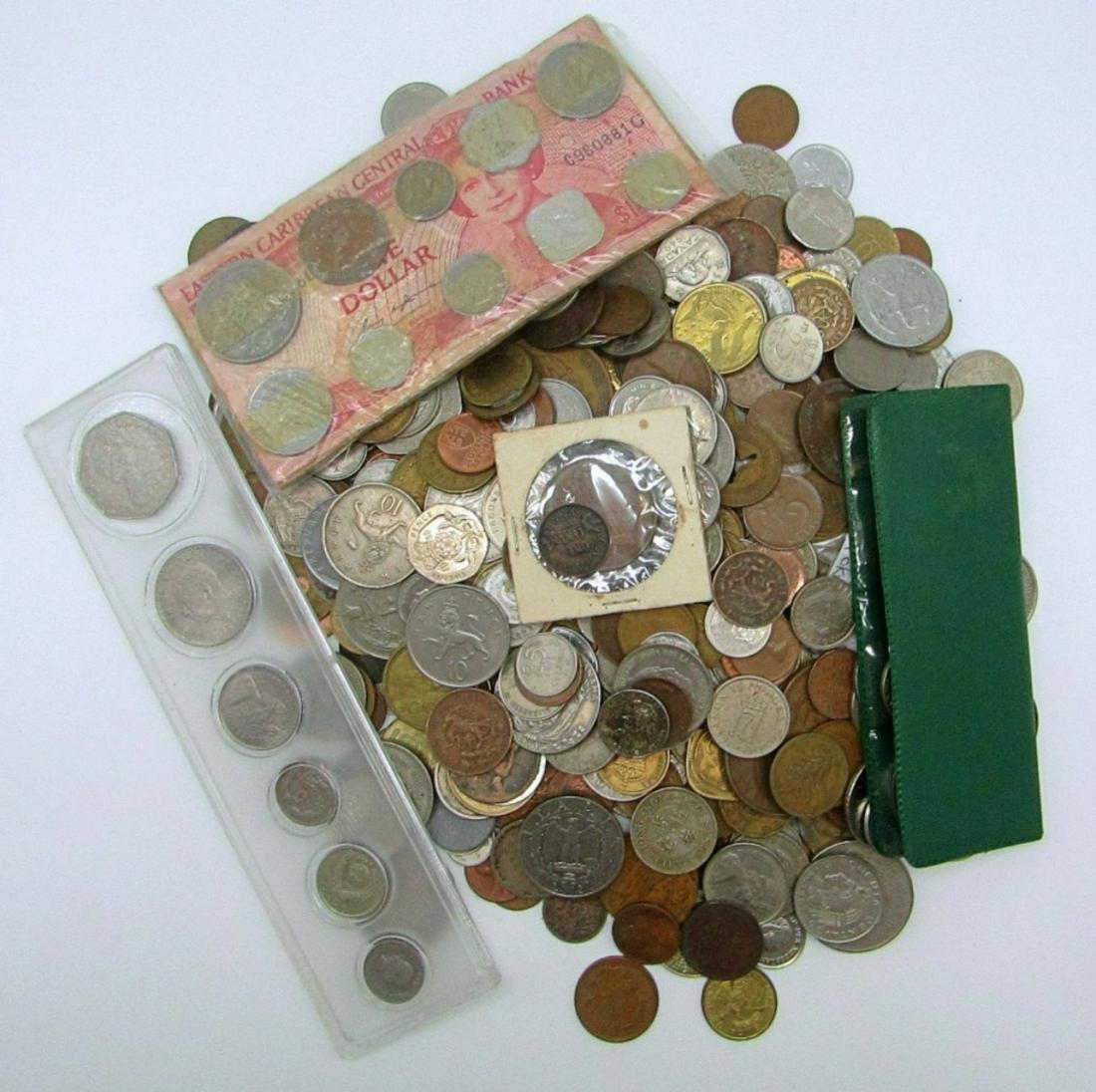 5 POUNDS FOREIGN COINS - GREAT MIX (1 of 1)