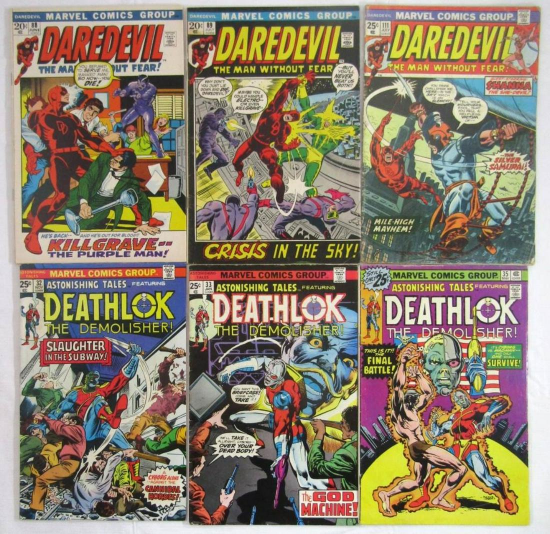 (3) DAREDEVIL (3) DEATHLOK MARVEL COMIC LOT (1 of 1)