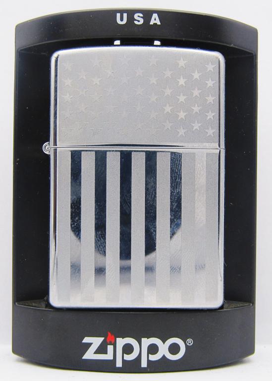 2005 American Flag HighPolish Chrome Zippo Lighter (1 of 4)