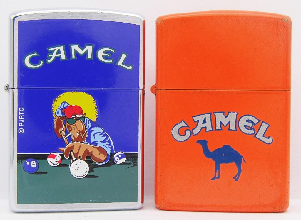 1992 & 1997 Camel Zippo Lighters - Orange Matte & (1 of 4)