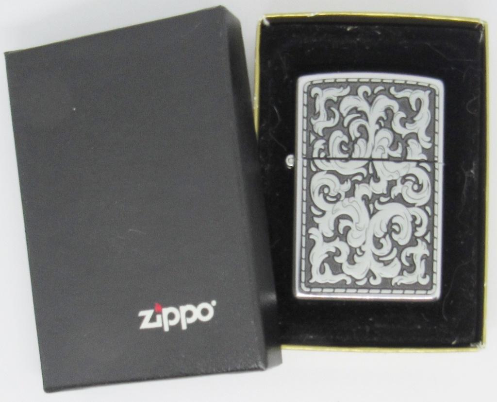 2003 ZIPPO LIGHTER, SEALED, VENETIAN DESIGN (1 of 4)
