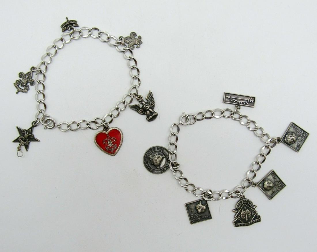 (2) Sterling Charm Bracelets (1 of 6)