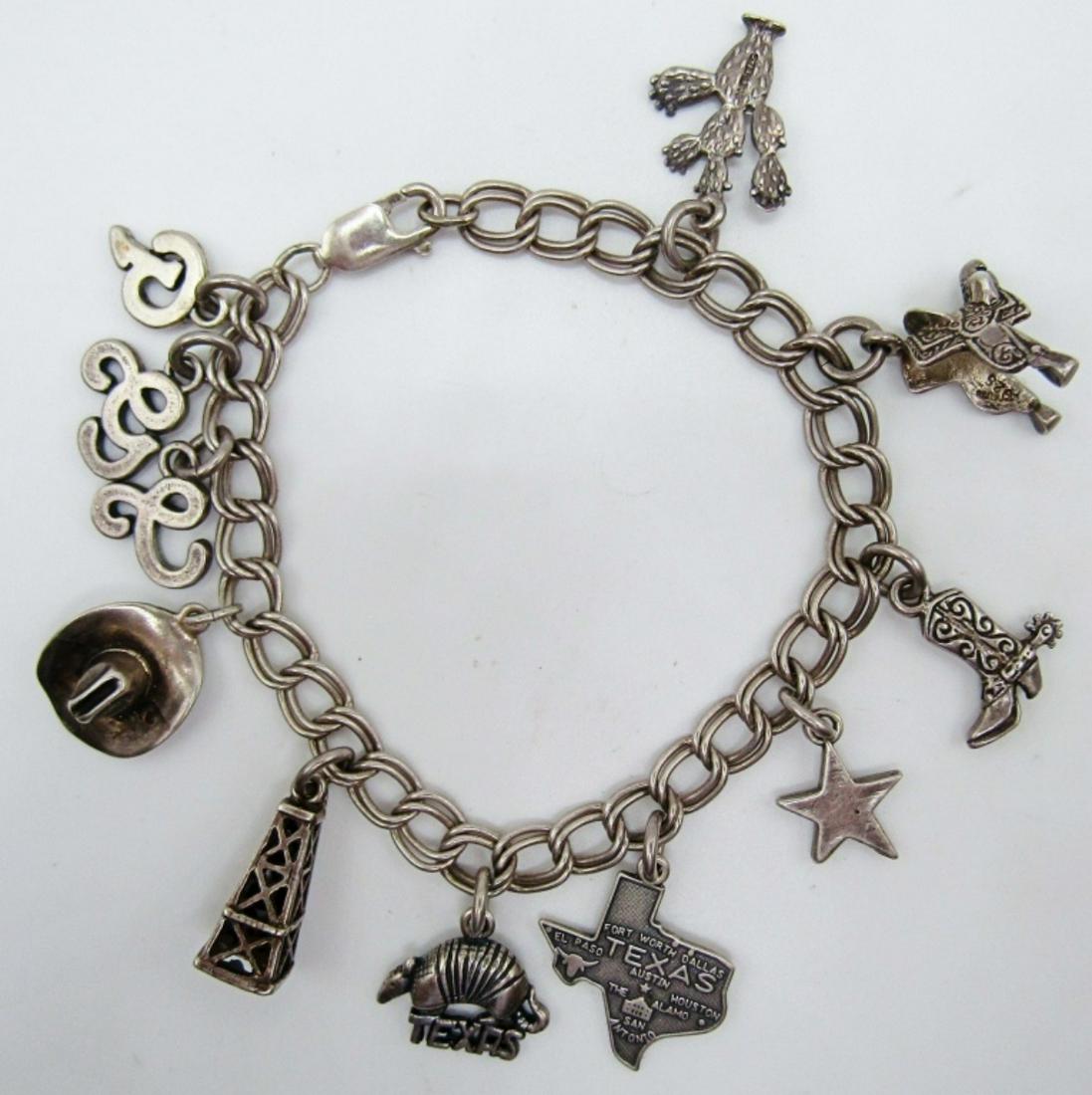 Sterling Texas Theme Charm Bracelet (1 of 5)