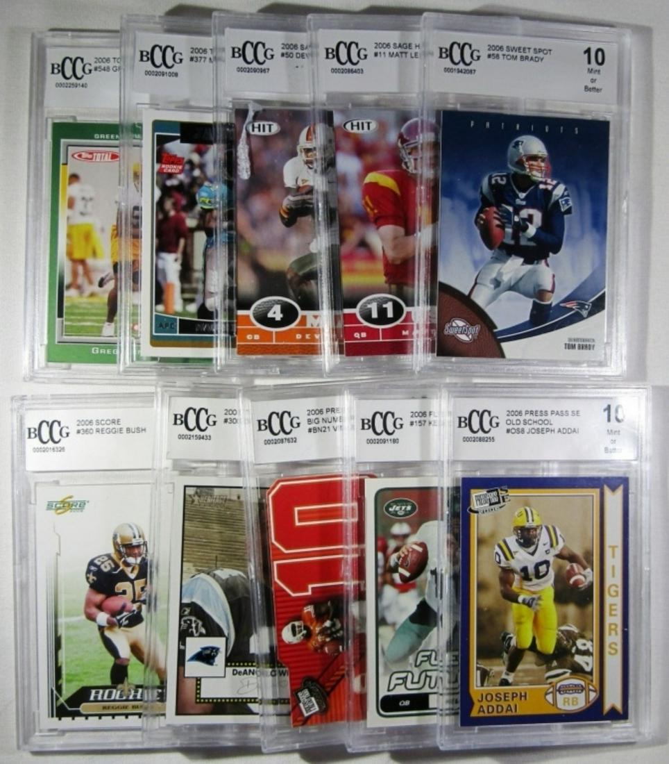 (10) BCCG 10 FOOTBALL ROOKIE & STAR CARDS (1 of 5)