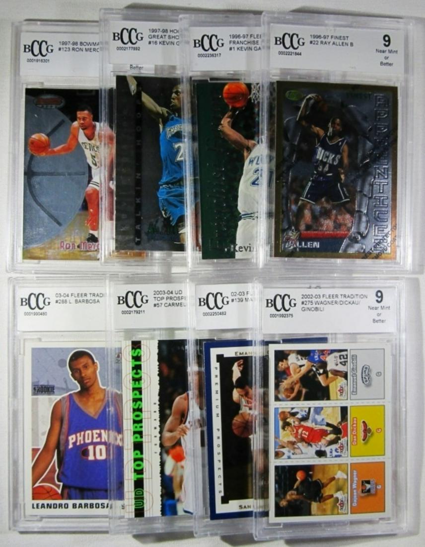 (8) BCCG GRADED BASKETBALL STARS & ROOKIES: 1996/97 thru 2003/04 - GREAT MIX - MANY LIMITED EDITION INSERT TYPE