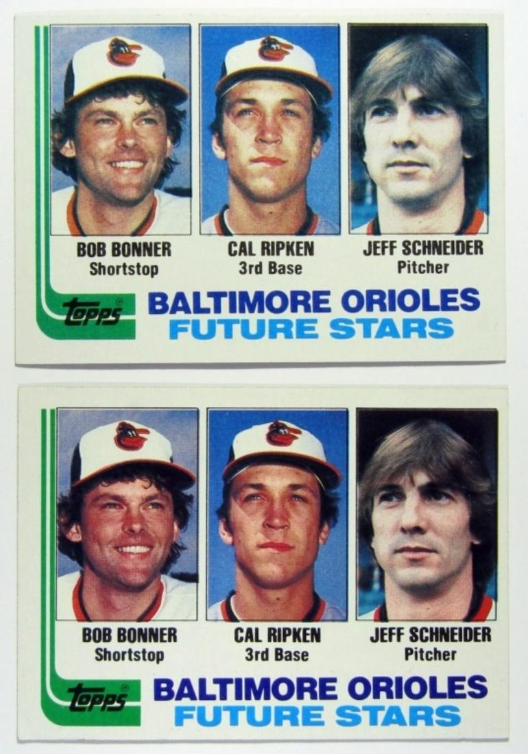 (2) 1982 TOPPS #21 CAL RIPKEN JR ROOKIE CARDS (1 of 2)