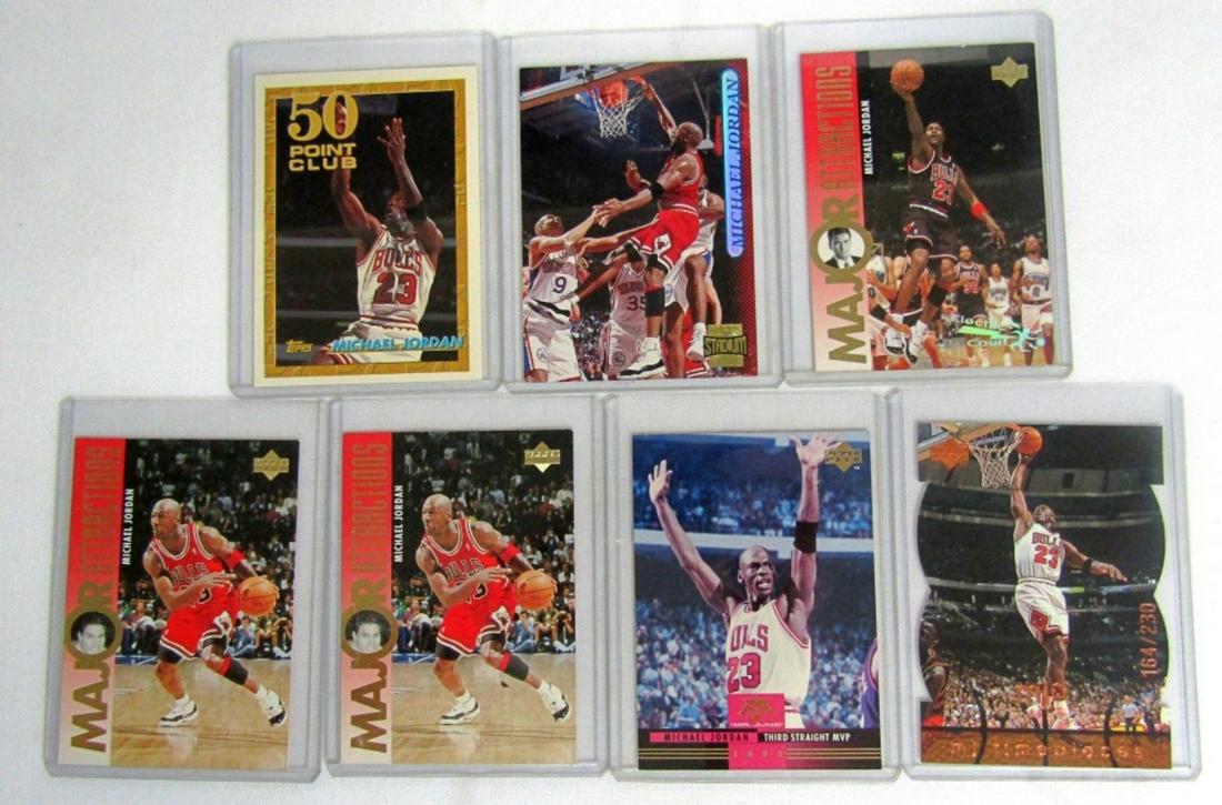 (7) MICHAEL JORDAN BASKETBALL CARDS (1 of 1)