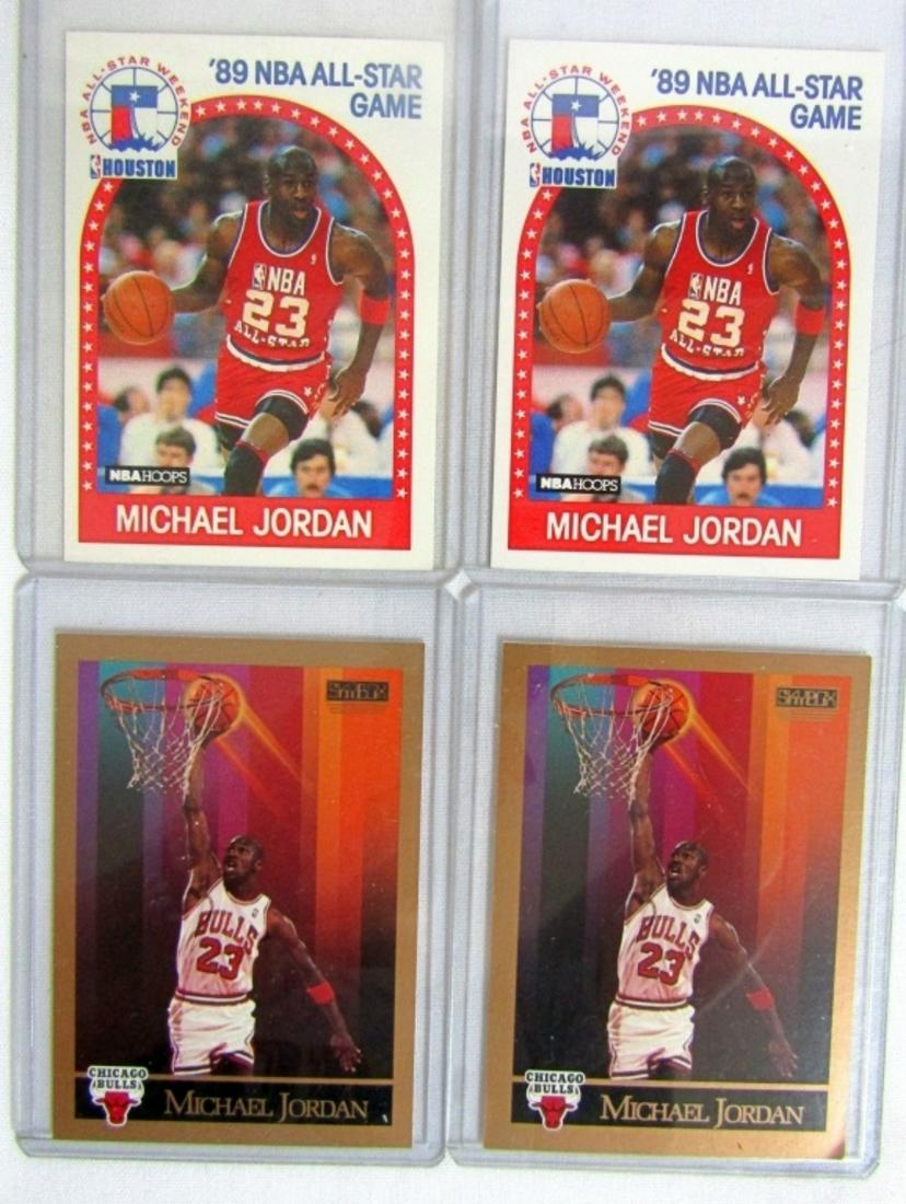 (4) MICHAEL JORDAN BASKETBALL CARDS: (2) 1990 SKYBOX (2)1989 HOOPS ALL STARS