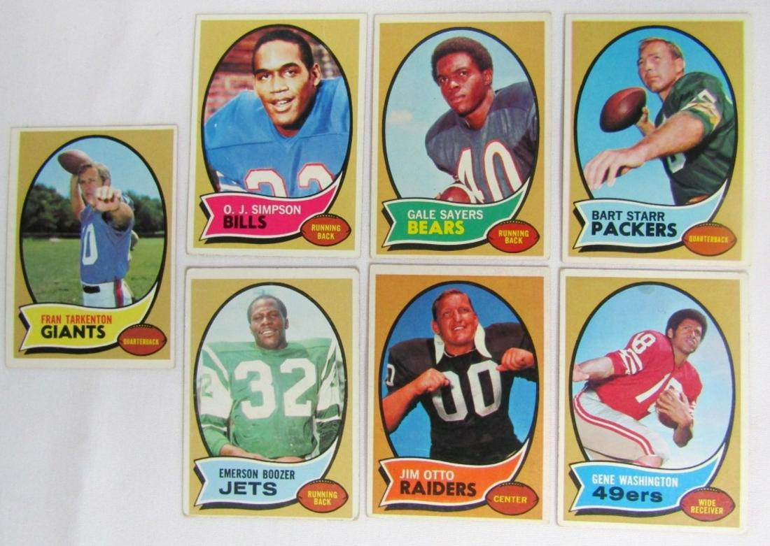 (7) 1970 TOPPS FOOTBALL STARS - O.J.SIMPSON (1 of 2)