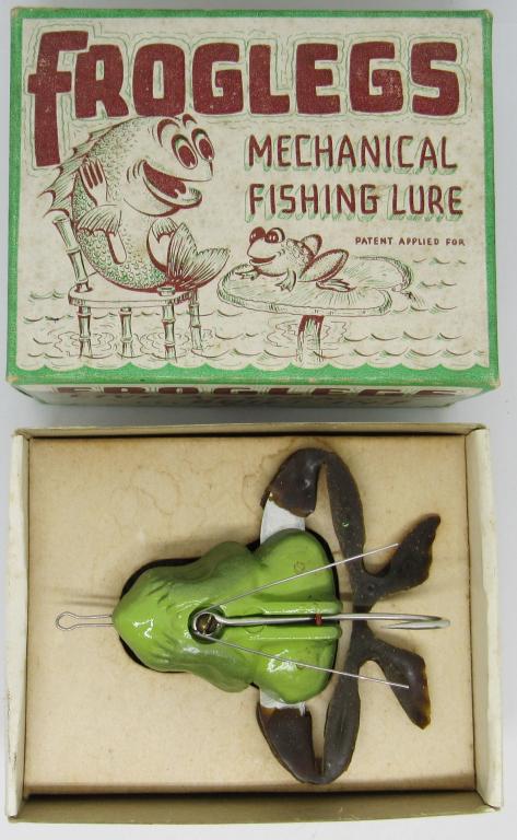 Early FROGLEGS Mechanical Fishing Lure Frog (1 of 4)