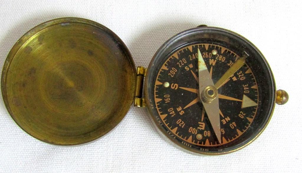 WW2 Japanese Military Brass Compass: Made In JAPAN Glow In Dark - Works