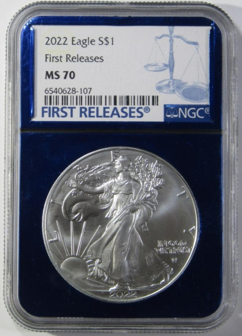 2022 AMERICAN SILVER EAGLE NGC MS-70 (1 of 4)