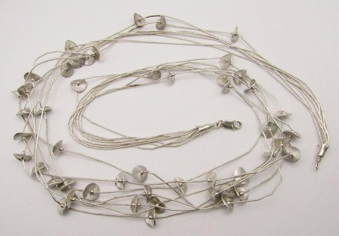 23" LIQUID STERLING MULTI-STRAND NECKLACE (1 of 3)